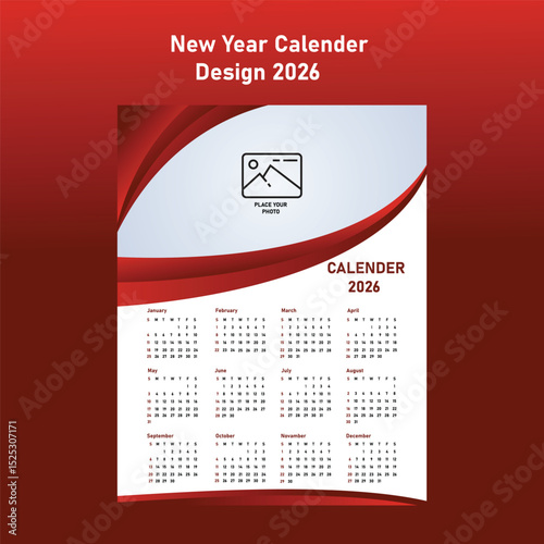 New Calender design 2026 calender template design colour design