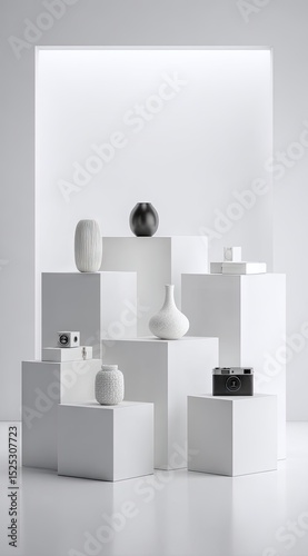 minimalist product display set 