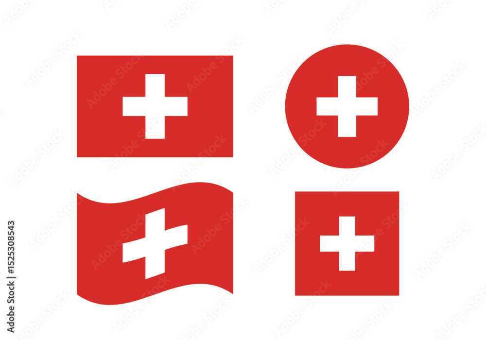 Switzerland Flag Icon – Official National Flag of Switzerland in Flat Vector Style with Standard Colors and Proportions.
Switzerland Flag Icon – Official National Flag of Switzerland in Flat Vector Style with Standard Colors and Proportions.