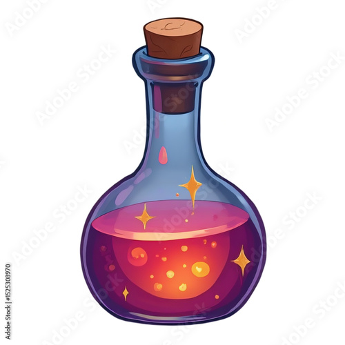 red potion on a transparent background