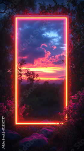 front view, trading card frame, polished copper trading card frame, ultra-thin (3% width), crisp modern edge, pastel club gradient glow on outer edge