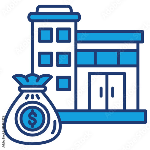 Capital Blue Icon