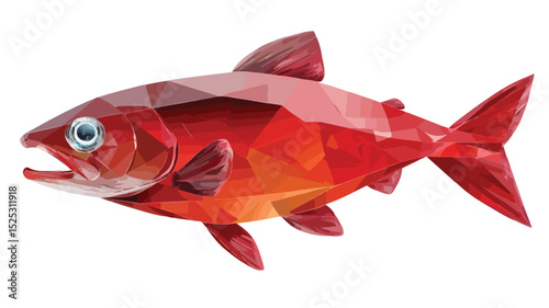 Detailed Salmon Fish Vector Illustration for Design Projects
