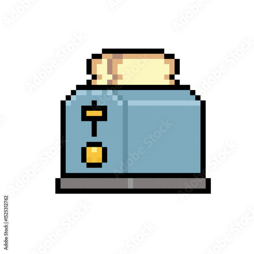 bread toaster cooking pixel art