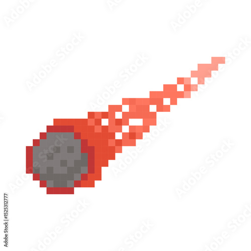 asteroid meteor shoot pixel art
