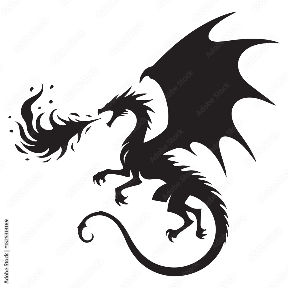 Vector Draco Ignis concept - draco ignis silhouette - draco ignis vector - silhouette of draco ignis - dragon silhouette - dragon vector - silhouette of dragon - pure black dragon Vector Draco Ignis concept - draco ignis silhouette - draco ignis vector - silhouette of draco ignis - dragon silhouette - dragon vector - silhouette of dragon - pure black dragon