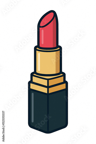Retro Style Lipstick Vector Icon Illustration
Ideal for beauty branding, cosmetic packaging, digital graphics, and logo design