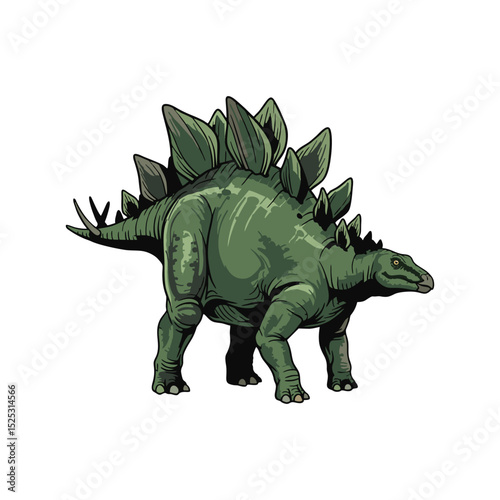 stegosaurus dinosaur vector illustration