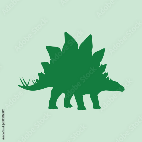 silhouette vector of stegosaurus