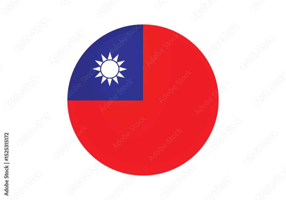 Taiwan Flag Icon – Official National Flag of Taiwan in Flat Vector Style with Standard Colors and Proportions.
Taiwan Flag Icon – Official National Flag of Taiwan in Flat Vector Style with Standard Colors and Proportions.