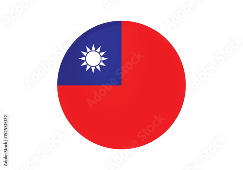 Taiwan Flag Icon – Official National Flag of Taiwan in Flat Vector Style with Standard Colors and Proportions.
