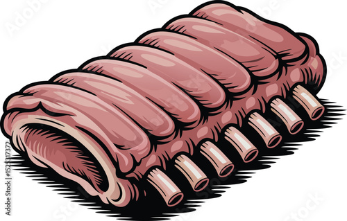 mouthwatering rack of ribs