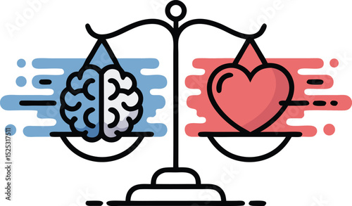 Balance of Mind and Heart A symbolic representation of the interplay between intellect and emotion