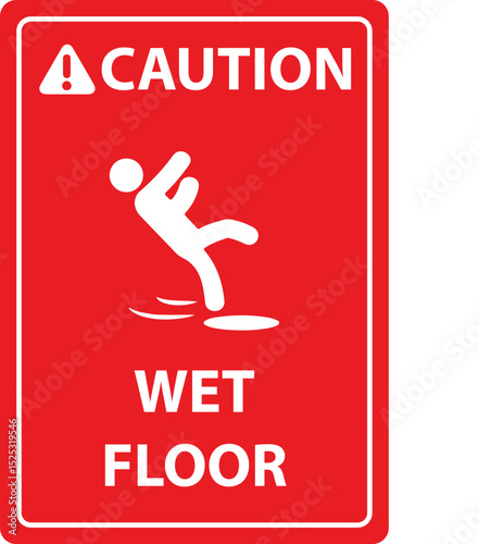 Caution Wet Floor Sign - Preventing Slips and Falls