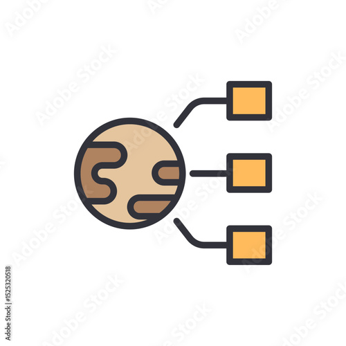 Global Network Connection Depicts The Exchange Of Data In Modern Era