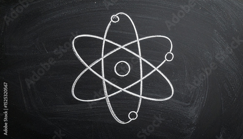 Atomic Symbol Representing Nuclear Energy, Power Plant, Reactor, Scientific Research, and Uranium Concept – Clean Vector Illustration