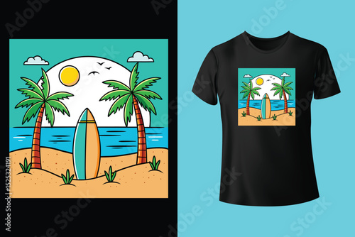 Retro summer t shirt design