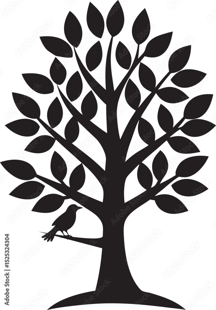 Fototapeta premium vector tree silhouette