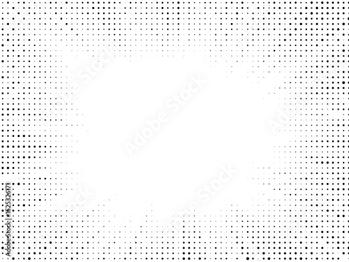 Abstract Halftone Dots Fading Frame Background