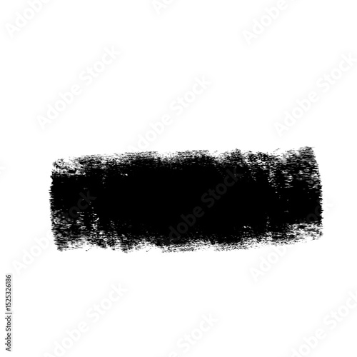 Grunge Paint stripe . PNG brush Stroke . Distressed banner . Black isolated paintbrush collection . Modern Textured shape . Dry border in Black