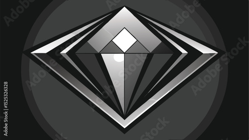 Diamond vector illustration on black background