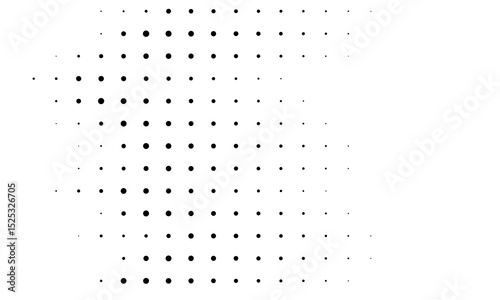 Abstract Black Halftone Dot Pattern Background