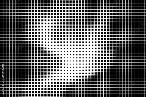 Abstract Halftone Squares Fading Pattern