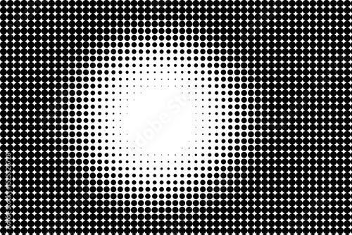 Black Halftone Dots Radial Gradient Design