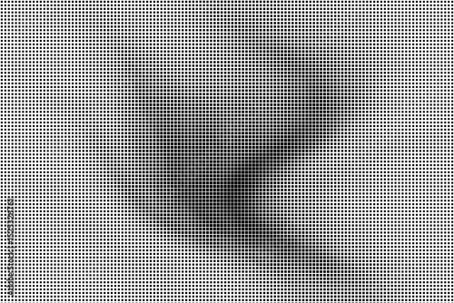 Radial Halftone Squares Central Burst