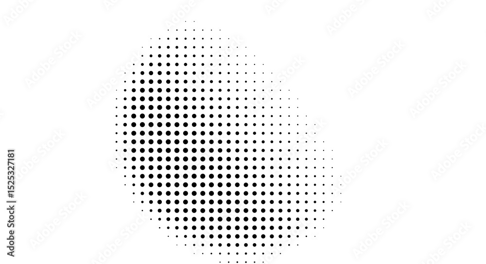 Abstract Dotted Halftone Fading Shape