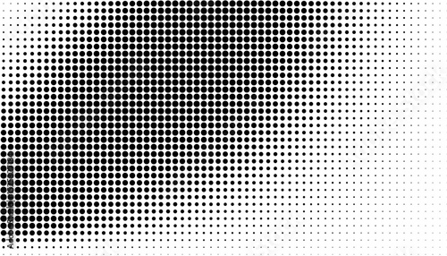 Dynamic Black Halftone Dots Wave Pattern