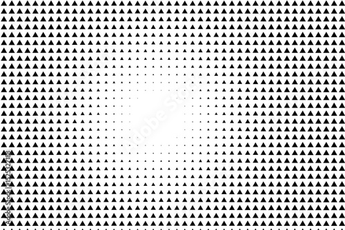 Monochrome Triangles Halftone Fading Pattern
