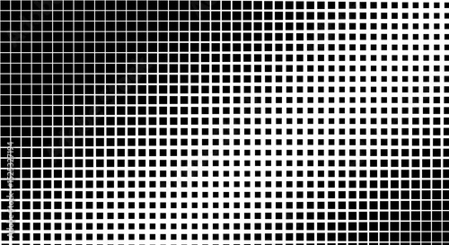 Black Squares Dots Vertical Halftone Gradient