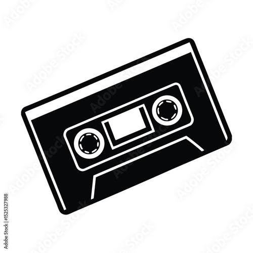 audio cassette isolated on white
