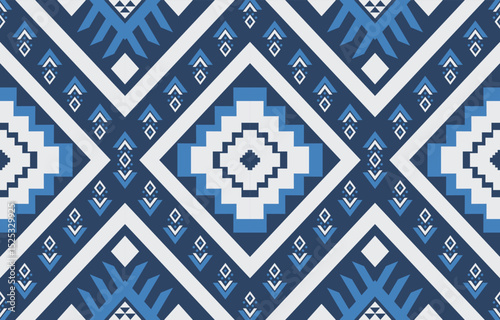 Ethnic abstract ikat art. Fabric Morocco, geometric pattern color oriental. Design for background textile, fabric, curtain, carpet, wallpaper, clothing, wrapping, Batik.
