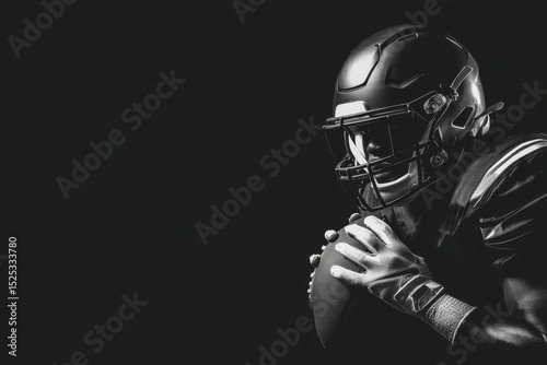 American football player preparing for next game action