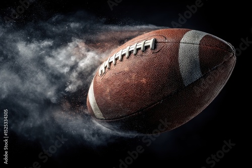 Flying Football Ball Speed and Power Sports Action