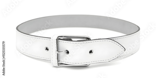 White belt isolated on white background