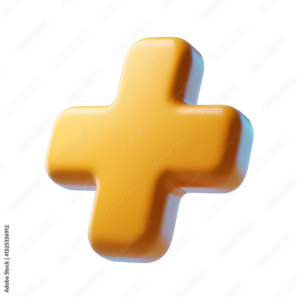 Obraz premium Shining Positive Sign: A radiant symbol of positivity shines, a visual representation of add, further action, growth, and progress.