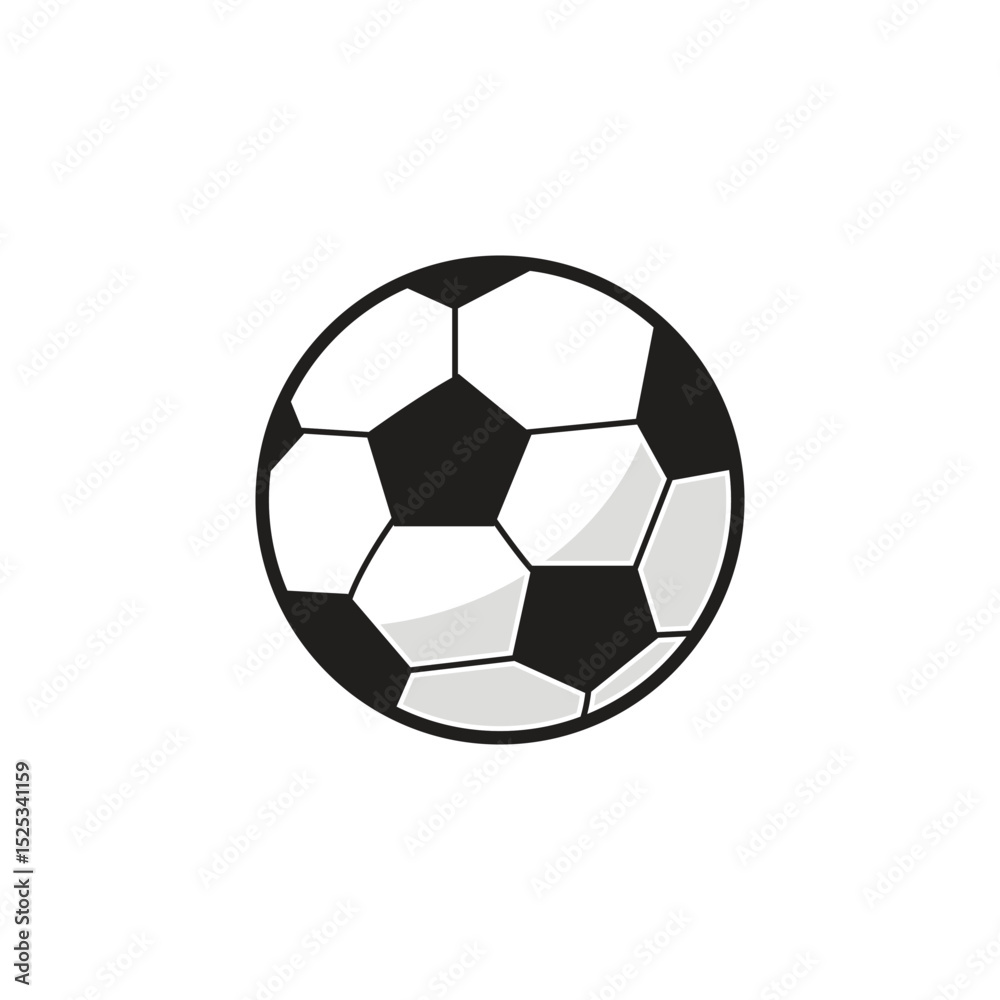 Simple black and white soccer ball icon Simple black and white soccer ball icon