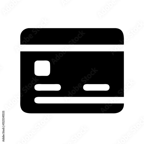 Credit card icon vector black flat payment symbol for online banking and shopping