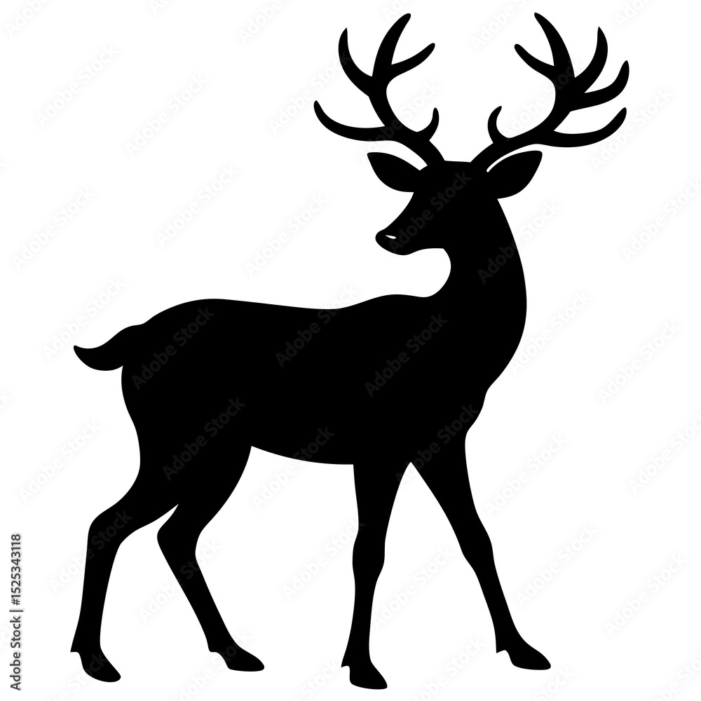 Obraz premium deer silhouette vector