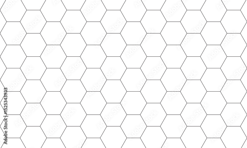 Abstract white background with bright hexagon vector. Simple hexagon line overlay texture. Clean minimal style. with space for copying