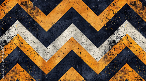 Abstract chevron zigzag pattern in high-contrast colors and woven textile look.