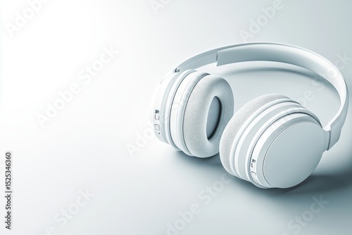 White Wireless Headphones on Smooth Surface with Soft Lighting