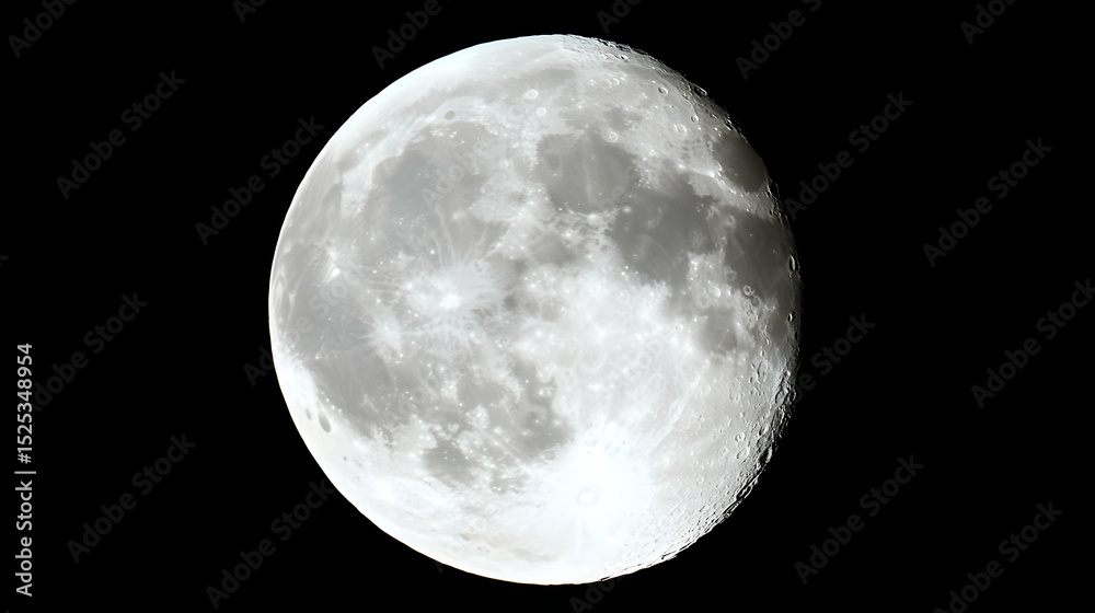 Obraz premium Detailed lunar surface showcasing craters and textures against a stark backdrop