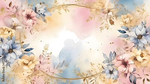 a beautifully hand painted watercolor background with soft pastel color