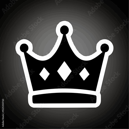 Golden royal crown 3D vector illustration, isolated on white, symbolizing king and queen luxury and authority