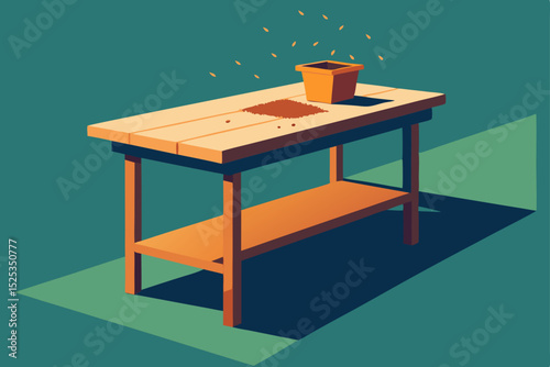 illustration of a table in a restaurant