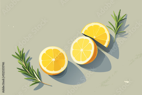 background with lemon
